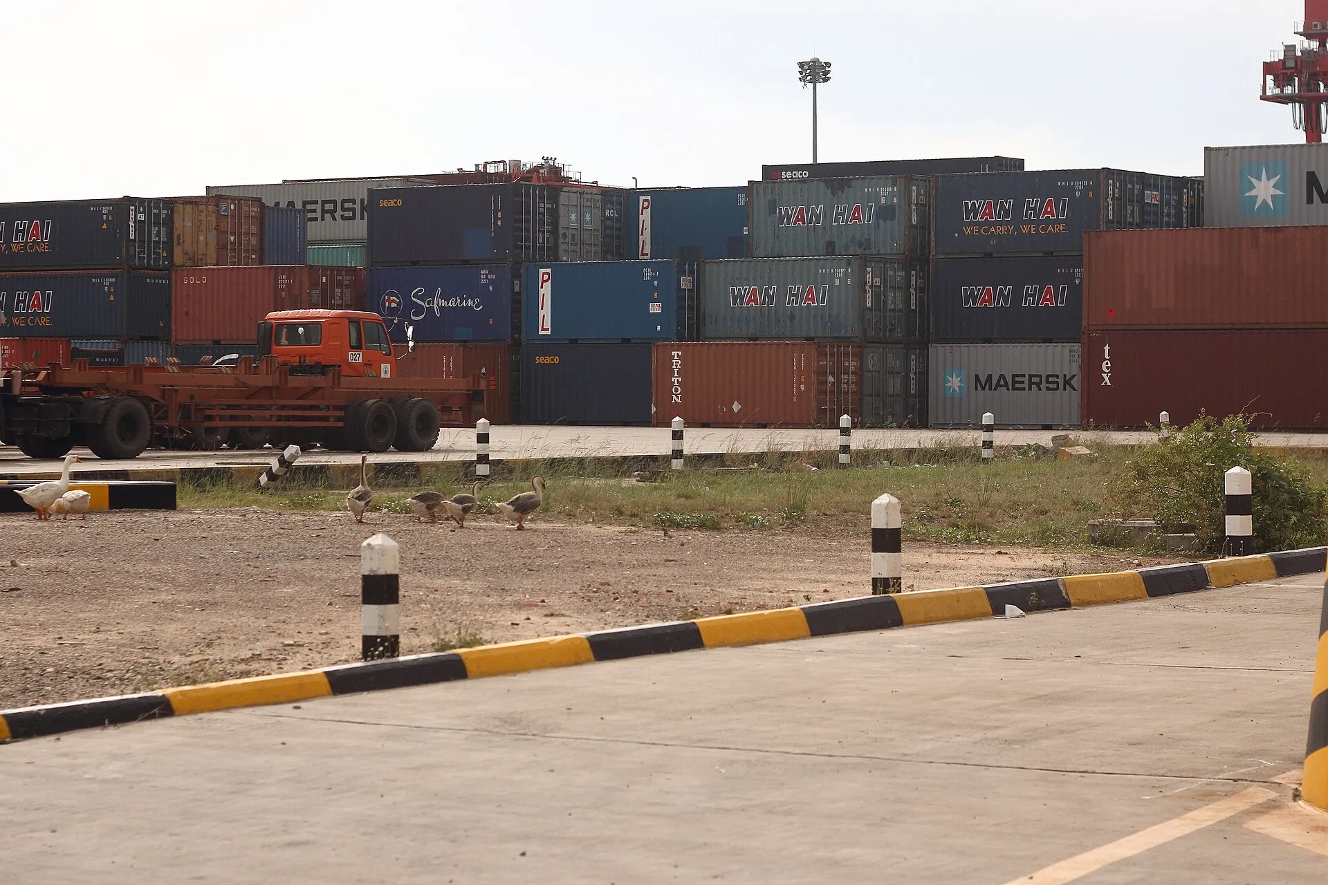Shipping containers at Sihanoukville Autonomous Port